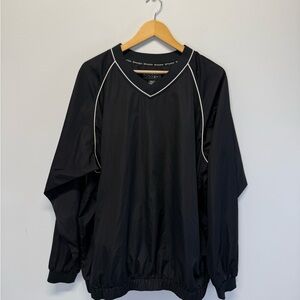 Footjoy Black Pullover Windbreaker White Piping Men’s Large Golf